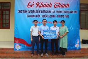 Quỹ 33Win com link đăng nhập hỗ trợ xây dựng điểm trường cho trẻ em vùng cao tỉnh Cao Bằng